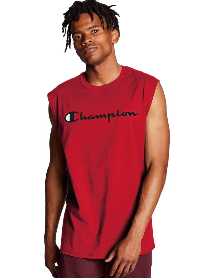 Champion Classic Jersey Script Logo Tanktop Heren - Rood - Belgie 5629YECGL